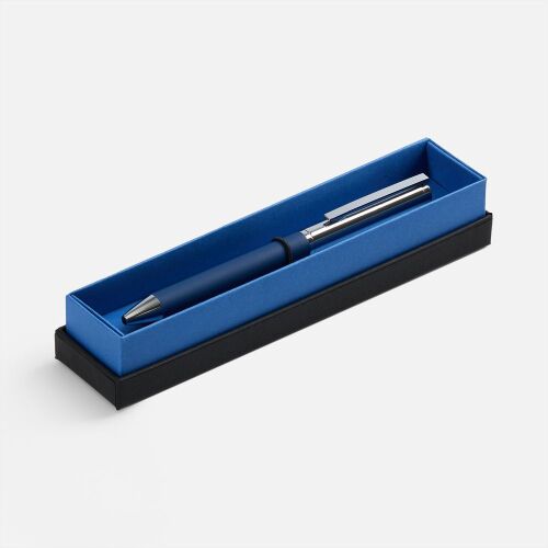 Ручка шариковая Eyeshot Soft Touch в футляре, темно-синяя 1 Ручка шариковая Eyeshot Soft Touch в футляре, темно-синяя 1