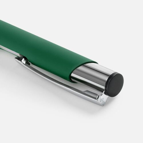 Ручка шариковая Keskus Soft Touch, зеленая 3