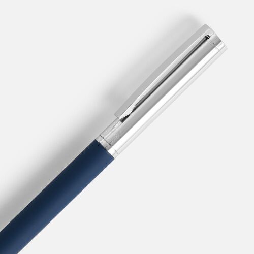 Ручка шариковая Eyeshot Soft Touch, темно-синяя 3