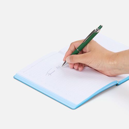 Ручка шариковая Chromos Soft Touch, зеленая 4