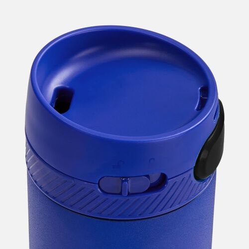 Термостакан X1 с цветной кнопкой, синий с черным 3