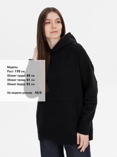 Худи оверсайз унисекс Snuggie, черное, размер XS/S 3