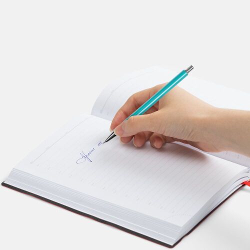 Ручка шариковая Slim Beam, бирюзовая 3 Ручка шариковая Slim Beam, бирюзовая 3
