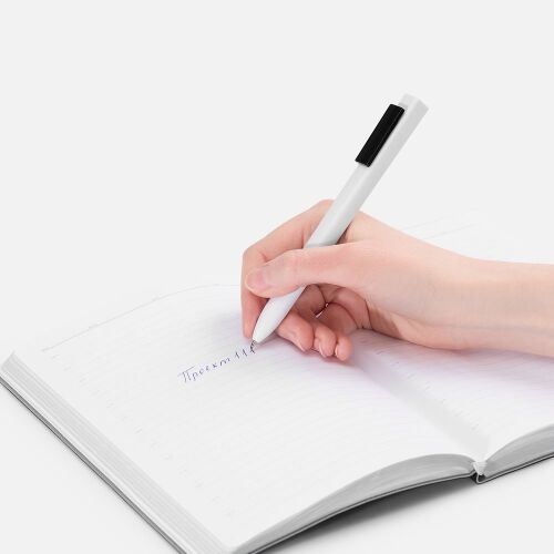 Ручка шариковая Swiper SQ, белая с черным 3