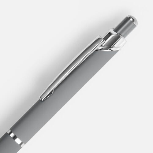 Ручка шариковая Chromos Soft Touch, серая 3