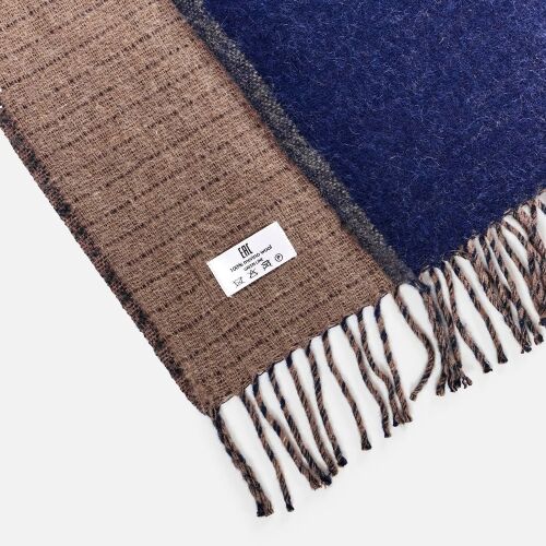 Плед Devika, синий с бежевым 4