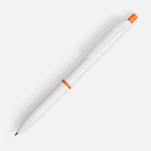 Ручка шариковая Bright Pop, белая с оранжевым 1