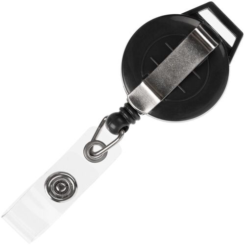 Ретрактор Attach New с ушком под ленту, черный 2