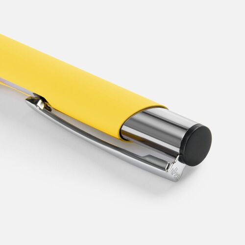Ручка шариковая Keskus Soft Touch, желтая 3
