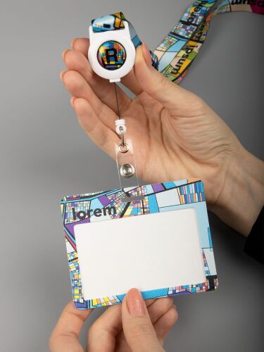 Лента для бейджа с ретрактором TapePrint на заказ 3