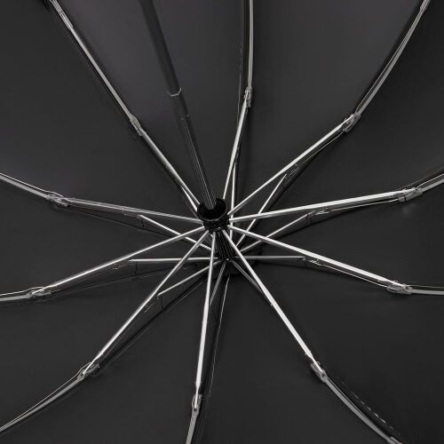 Зонт обратного сложения с ручкой-карабином Foldberry, черный 2