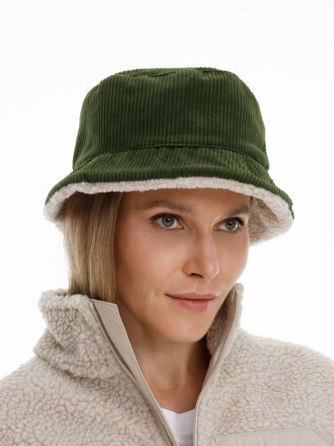 Панама Bucket двусторонняя, хаки с бежевым, размер M/L 3
