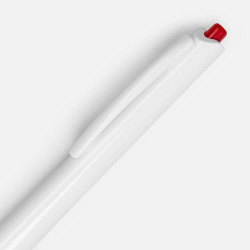 Ручка шариковая Tick, белая с красным 3