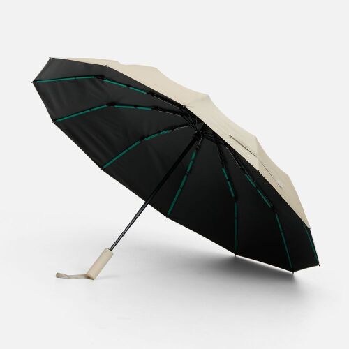 Зонт складной с УФ-защитой Ribstar, бежевый 1