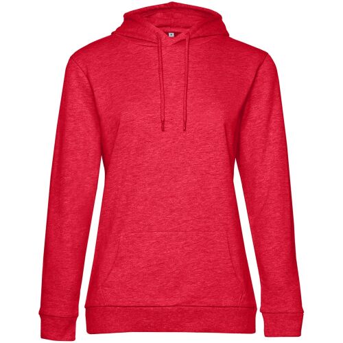 Толстовка с капюшоном женская Hoodie, красный меланж, размер XXL 1