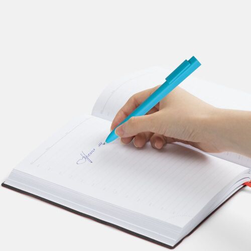 Ручка шариковая Swiper SQ Soft Touch, голубая 4