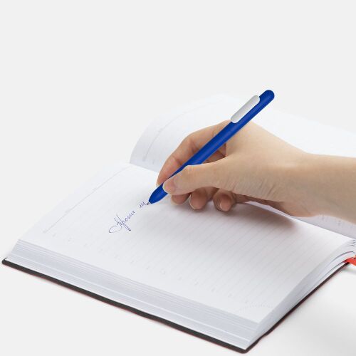 Ручка шариковая Swiper Soft Touch, синяя с белым 4 Ручка шариковая Swiper Soft Touch, синяя с белым 4