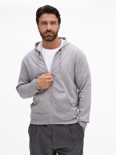 Толстовка унисекс Stone серый меланж, размер L 4