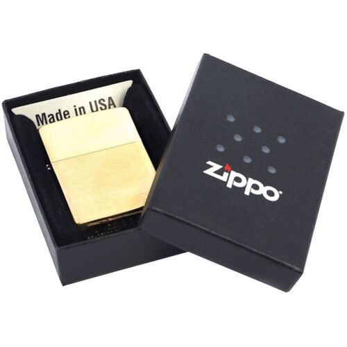 Зажигалка Zippo Classic Brushed, золотистая 3