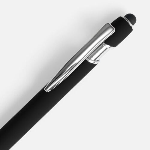 Ручка шариковая Pointer Soft Touch со стилусом, черная 3