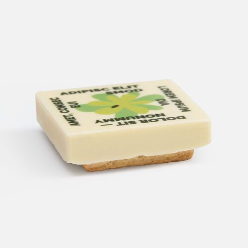 Печенье Dream White в белом шоколаде, квадрат 1