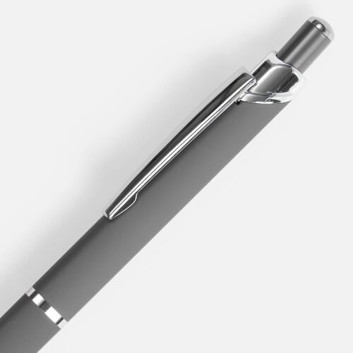 Ручка шариковая Chromos Soft Touch, серая 3