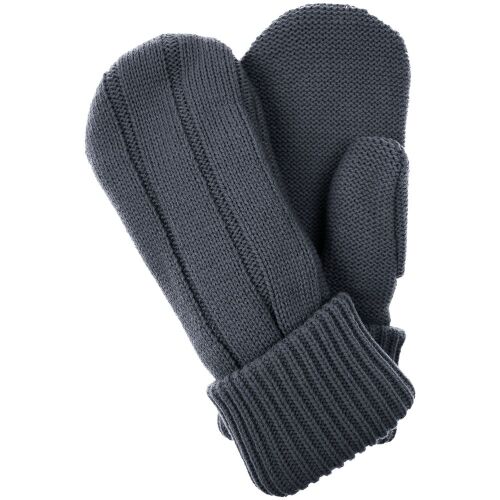 Варежки Knit Beat, серые (графит), размер L/XL 2 Варежки Knit Beat, серые (графит), размер L/XL 2