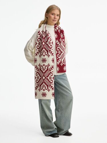 Шарф Wintertude L, красный с белым 4