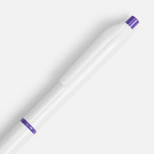 Ручка шариковая Bright Pop, белая с фиолетовым 3