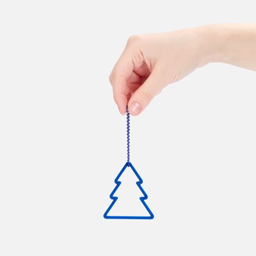 Подвеска «Елочка», 3D-печать, синяя 3