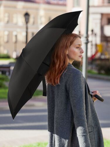 Зонт наоборот Style, трость, черный 6