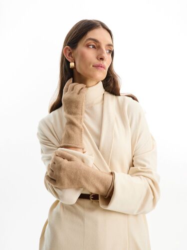 Перчатки Alpine, удлиненные, бежевые 4