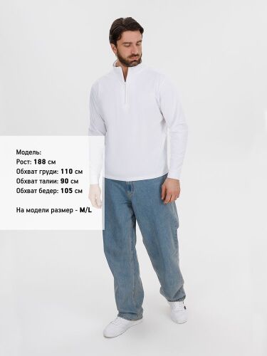 Свитшот на молнии из бифлекса Morfiss, белый, размер XS/S 2 Свитшот на молнии из бифлекса Morfiss, белый, размер XS/S 2