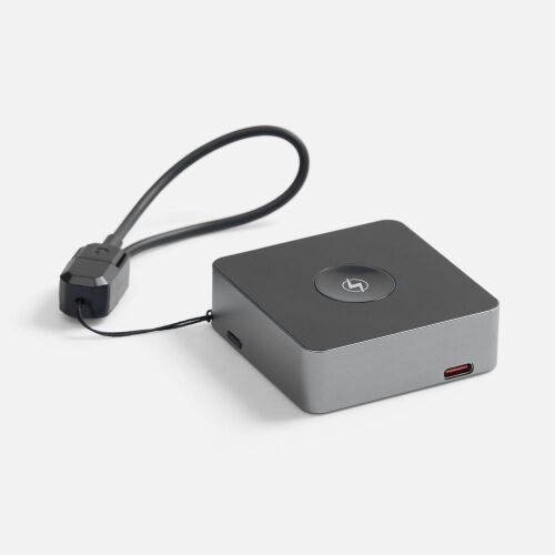 Внешний аккумулятор с беспроводной зарядкой Aura Power, серый 1 Внешний аккумулятор с беспроводной зарядкой Aura Power, серый 1