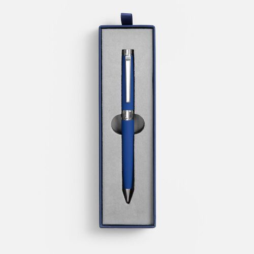 Ручка шариковая Broad Ring Soft Touch в футляре, синяя 2 Ручка шариковая Broad Ring Soft Touch в футляре, синяя 2