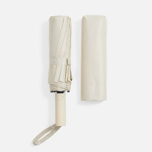 Зонт складной с УФ-защитой Ribstar, бежевый 4