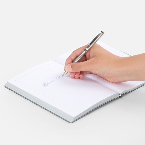 Ручка шариковая Delgado, серебристая 4