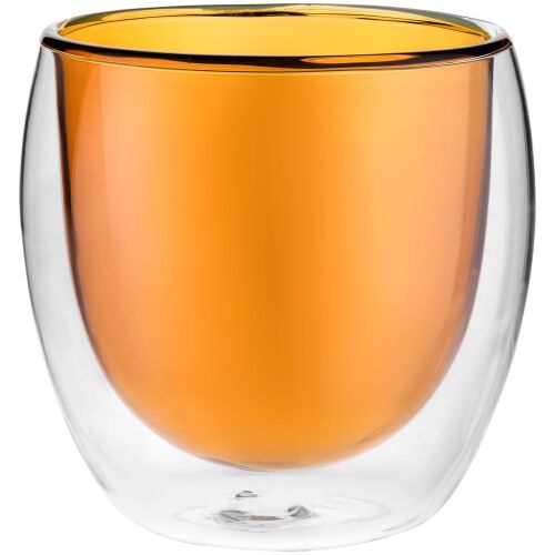 Стакан с двойными стенками Glass Bubble, желтый 1 Стакан с двойными стенками Glass Bubble, желтый 1