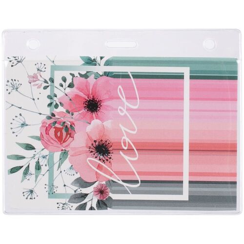 Карман для бейджа Lucid, горизонтальный, из фактурного ПВХ 3