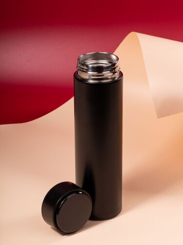 Смарт-бутылка с заменяемой батарейкой Long Therm, черная 6