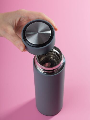 Термос с ситечком Percola, серый 6