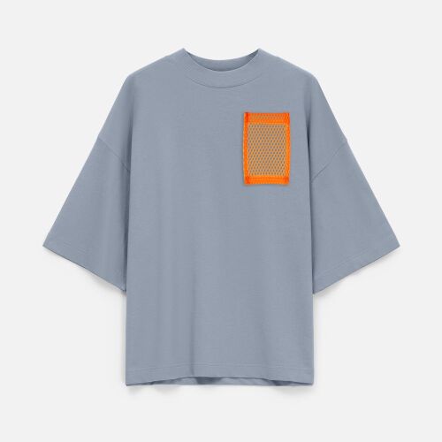 Футболка оверсайз унисекс T9, серая, размер XS/S 7