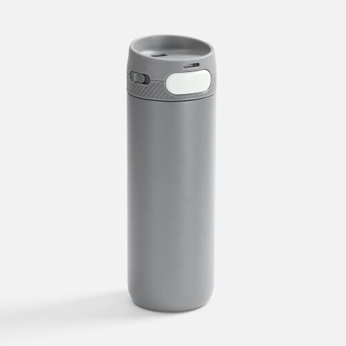 Термостакан X1 с цветной кнопкой, серый с белым 1