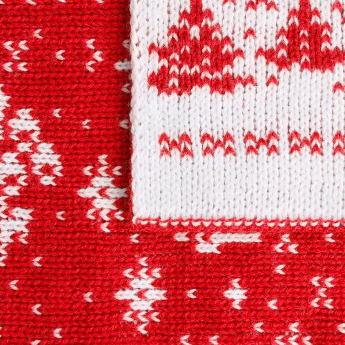 Плед Holidale, красный с молочным 6