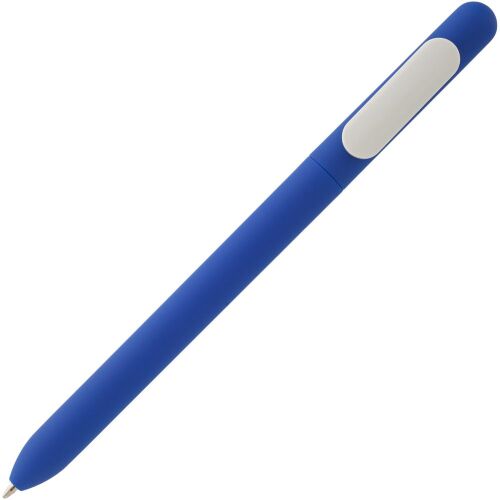 Ручка шариковая Swiper Soft Touch, синяя с белым 2 Ручка шариковая Swiper Soft Touch, синяя с белым 2