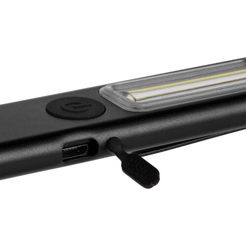 Фонарик-факел аккумуляторный Wallis с магнитом, черный 1