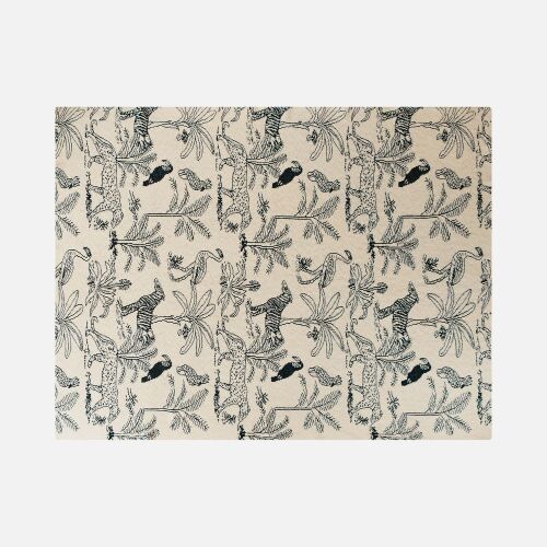 Плед Savanna, белый с синим 2