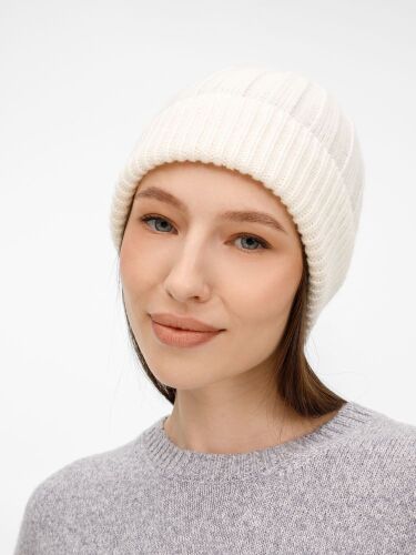 Шапка Bellish, белая (ванильная) 4