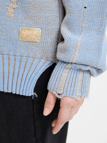 Джемпер Denim свободного силуэта на заказ, полушерсть, размер L 1