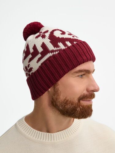 Шапка Wintertude, красная с белым 3